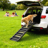 Foldable Dog Car Ramp, Pet Stairs for Senior Pets to Access Cars and High Beds