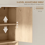 Armoire de Rangement au-Dessus de la Toilette avec Tablette Ajustable, Tablette Ouverte et Barre Inférieure Ajustable