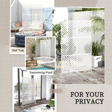 6.5FT Decorative Outdoor Divider, Metal Privacy Screen with Stand