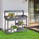 Potting Bench Table Garden Work Bench Workstation with Drawer