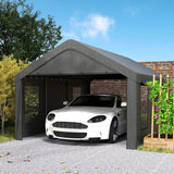 12 x 20ft Carport with 2 Roll-Up Doors, 4 Windows