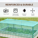 Jardinière surélevée 5,7 x 3 x 2,3 pi en acier avec couverture pour l'extérieur