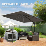 Parasol de patio cantilever décalé 10 x 9,7 pi avec lumières