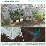 6' x 3' x 3' Portable Tunnel Greenhouse Outdoor Garden Mini with Large Zipper Doors & Water/UV PE Cover