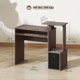 Computer Desk with Sliding Keyboard Tray Storage Drawer Shelf Home Office Workstation