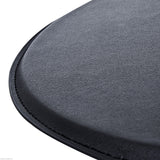 Modern Round Bar Table Adjustment Height Home Pub Bistro Desk Faux Leather Covered Wooden Top Chrome Base