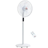 Floor Standing Fan with Remote Control, Stand Up Cooling Fan, Tall Pedestal Electric Fan for Home Bedroom