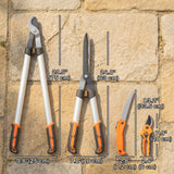 4 Pcs Pruning Shears Set with Hedge Shears, Garden Secateurs and Folding Hand Saw with Aluminum Handle