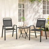 Stackable Outdoor Dining Chairs Set of 2