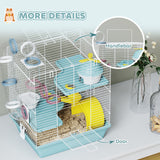 3-Level Hamster Cage with Exercise Wheel