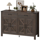 Sideboard Buffet Cabinet, Farmhouse Kitchen Storage Cabinet w/ 2 Drawers and Shelves for Living Room