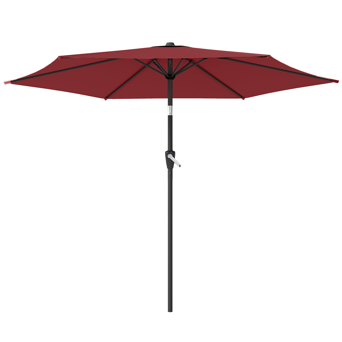9FT Patio Umbrella, Outdoor Table Patio Umbrellith Tilt, 6 Ribs