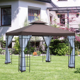10'x10' Garden Gazebo Patio Canopy Portable Party Event Backyard w/ Mosquito Netting
