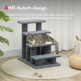 4-Step Multi-Level Carpeted Cat Scratching Post Pet Stairs