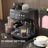 Machine à espresso 15 bar, cafetière Barista avec mousseur à lait