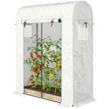 Mini serre, serre de jardin portable avec porte roulante et fenêtres en mailles, 6' x 2' x 6,6'