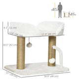 Cat Tower Condo for Indoor Cats, Small Cat Tree with Jute Scratching Posts