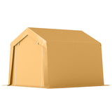 Remise de rangement extérieure 7' x 12' garage portable avec porte relevable pour moto