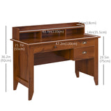 Table d'étude avec étagère de rangement, tiroirs, étagère, bureau à domicile, poste de travail avec gestion des câbles