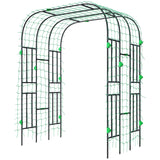Arched Garden Trellis, 8 FT Tall Metal Plant Trellis Support with Trellis Netting for Climbing Plants