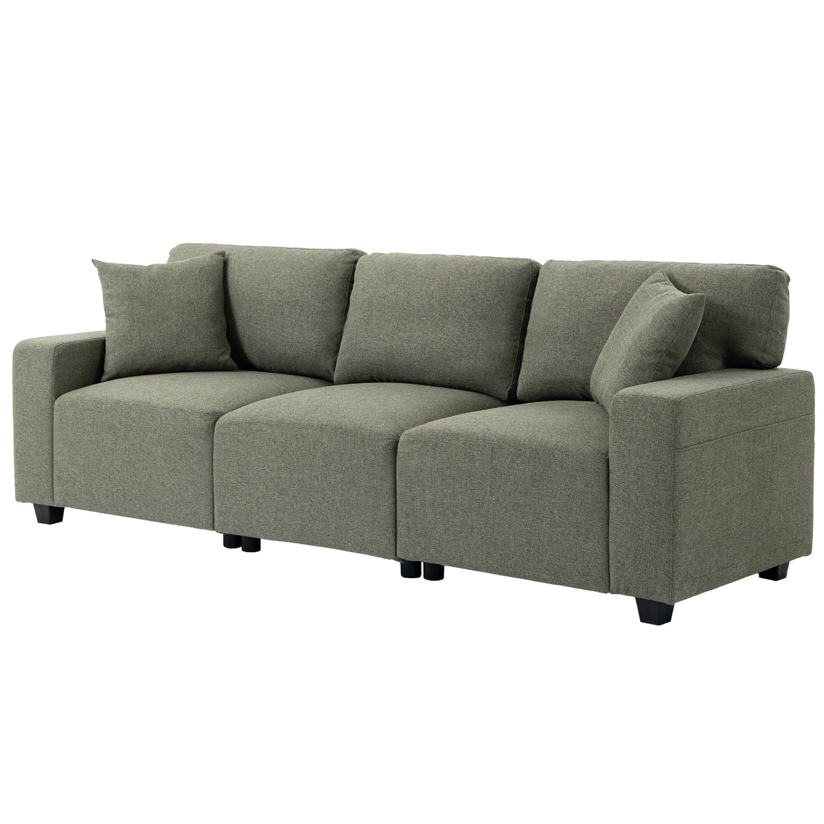 3 Seater Sofa with Storage Pockets