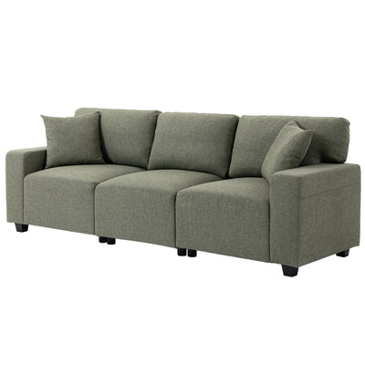 3 Seater Sofa with Storage Pockets