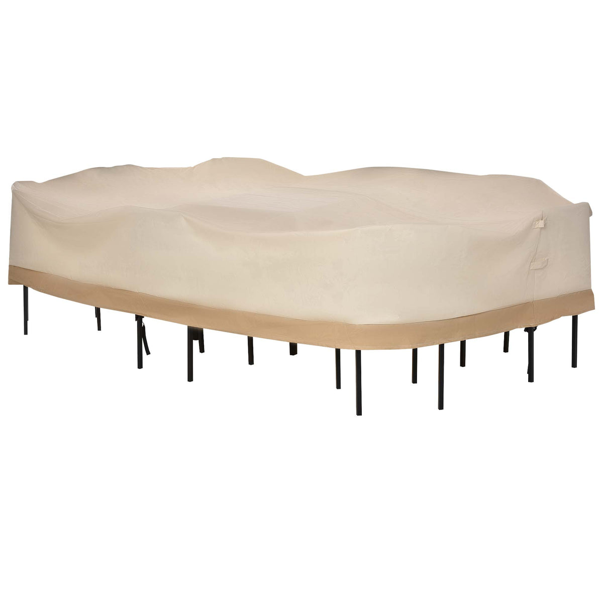 Housse pour ensemble table et chaise patio ovale 129,9 pouces