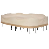 Housse pour ensemble table et chaise patio ovale 129,9 pouces
