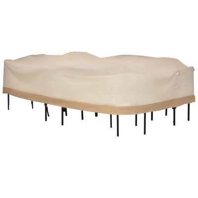 129.9-Inch Oval Patio Table and Chair Set Cover
