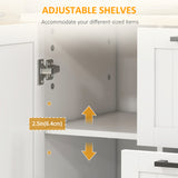 Rolling Kitchen Cart on Wheels with Drop Leaf, Kitchen Island with 3 Drawers, Solid Wood Top and Towel Rack
