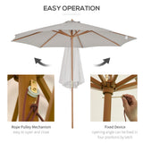 Parasol Patio Bois 10' x 8'