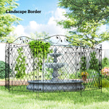 Panneaux de Clôture Métal pour Jardin, Ensemble de 4