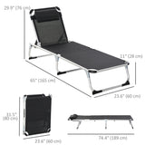 Chaise longue pliante