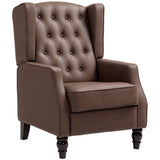 Fauteuil d'appoint en similicuir avec rembourrage épais pour le salon