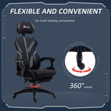 Gaming Chair, Ergonomic Computer Chair with Footrest, Headrest, Recliner Swivel Seat with Adjustable Height