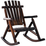 Chaise Berçante Extérieure, Chaise Adirondack Extérieure Bois Dossier Haut, Siège à Lattes