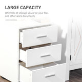 Mobile Filing Cabinet with Wheels, 3 Drawer File Cabinet with Lock and Keys for Home Office