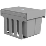 Bac coulissant, poubelle sous évier avec 2 compartiments amovibles (4 gallons chacun) pour déchets de cuisine