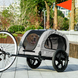 Dog Bike Trailer with Mesh Windows, for Small Medium Dogs Travel
