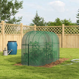 9.8' x 3.3' Plant Protector Tent, Crop Cage with Zipped Door and Ground Stakes for Garden