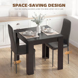 Dining Table Set for 2, Dining Room Table and PU Leather Upholstered Chairs
