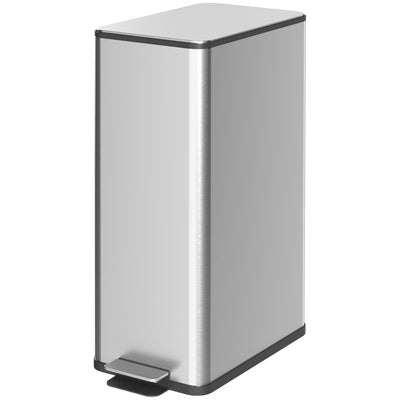 Poubelle de cuisine en acier inoxydable 5,3 gal/20 L avec couvercle à fermeture douce