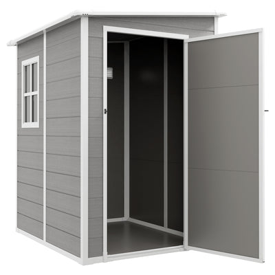 4x5 Lean to Garden Shed with Window Lockable for Garden Tool Storage