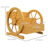 Bac Chariot en Bois, Jardinière Surélevée 3 Étages, 24