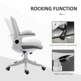 Chaise de bureau pivotante à 360°, fauteuil de bureau en tissu respirant avec accoudoirs relevables et hauteur réglable