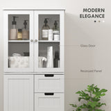 Floor Bathroom Storage Cabinet, Tall Bathroom Cabinet with Adjustable Shelves
