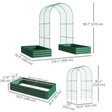 Metal Raised Garden Bed with Trellis