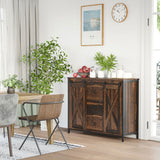 Buffet industriel, trois tiroirs et étagères réglables