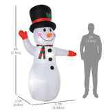 8 Ft Tall Outdoor Lighted Airblown Inflatable Christmas Lawn Decoration - Waving Snowman