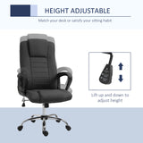 High Back Office Chair, Height Adjustable Computer Desk Chair with Swivel Wheels and Tilt Function